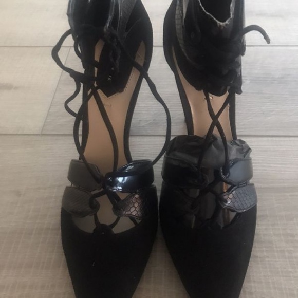 Zara brand new suede and leather heels.sz 8.5-9.5 - Picture 3 of 3